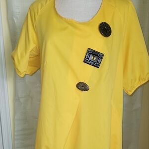 Dress 100%cotton style Italy sleeve short size L